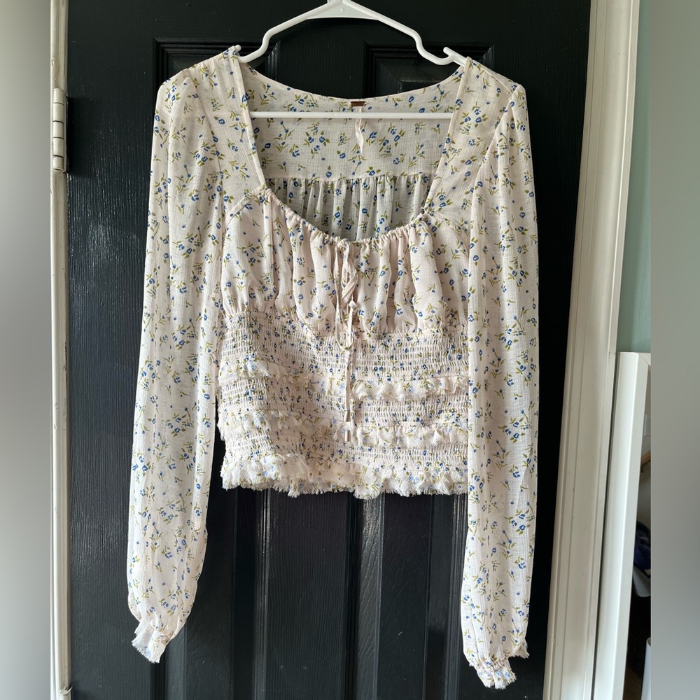 Free People Flowered Top
